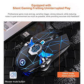 7 Color LED Gaming Mouse Wireless Mouse Gaming USB Backlit Rechargeable for PC (Black)